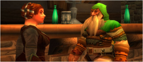 Beli and Ringo talking in the Deepwater Tavern