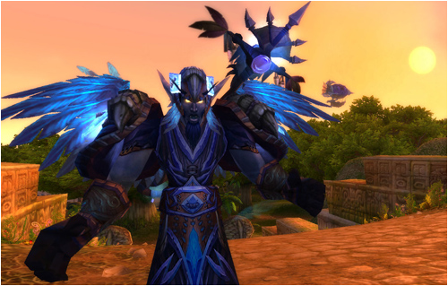 Night elf druid speaking in Stranglethorn Vale