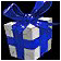 Blue ribboned gift