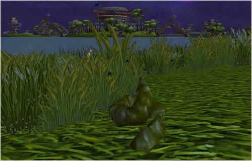 Steaming poop on the shores of Skysong Lake in Nagrand