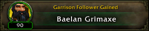 Follower gained: Baelan Grimaxe