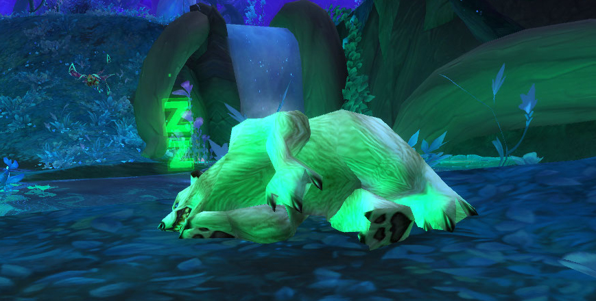 Frostmaw dozes on the shore.